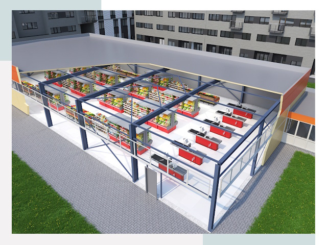 Строительство магазинов в Белгород от 623 руб. за м²